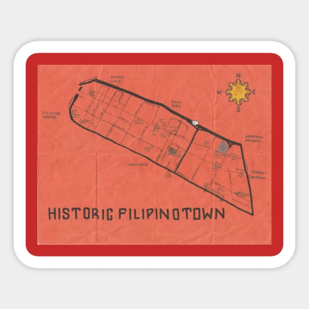 Historic Filipinotown Sticker by PendersleighAndSonsCartography